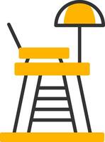 Lifeguard Chair Line Two Color Icon vector