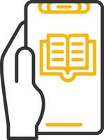 Ebook Line Two Color Icon vector