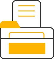 Open File Line Two Color Icon vector
