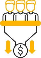 Sales PipeLine Two Color Line Two Color Icon vector