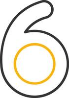 Six Line Two Color Icon vector