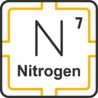 Nitrogen Line Two Color Icon vector