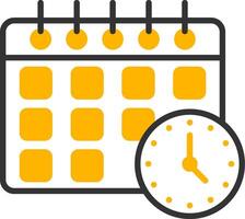 Planner Line Two Color Icon vector