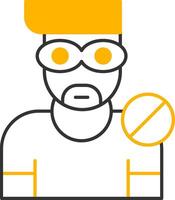 No Thief Line Two Color Icon vector