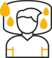 Night Sweat Line Two Color Icon vector