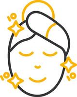 Skin Care Line Two Color Icon vector