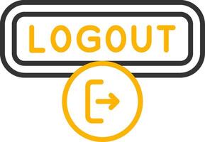 Logout Line Two Color Icon vector