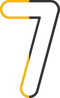 Seven Line Two Color Icon vector