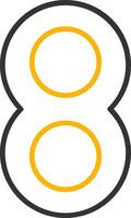 Eight Line Two Color Icon vector