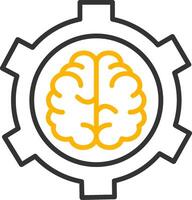 Brain Functions Line Two Color Icon vector