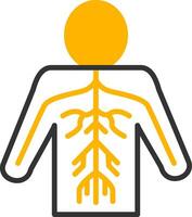 Nerves Line Two Color Icon vector