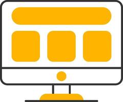 Web Template Line Two Color Icon vector