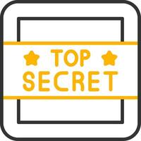 Top Secret Line Two Color Icon vector