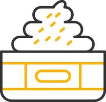 Cream Line Two Color Icon vector
