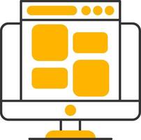 Website Template Line Two Color Icon vector