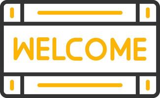 Welcome Line Two Color Icon vector