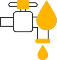 Water Faucet Line Two Color Icon vector
