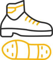 Tap Shoes Line Two Color Icon vector
