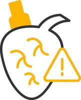 Heart Attack Line Two Color Icon vector