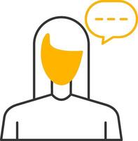 Virtual Assistant Line Two Color Icon vector