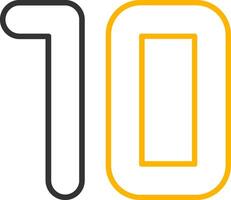 Ten Line Two Color Icon vector