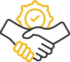 Cooperation Line Two Color Icon vector