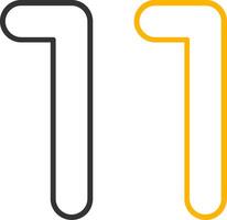Eleven Line Two Color Icon vector