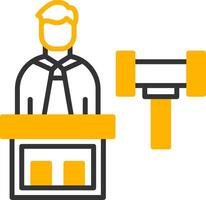 Judge Line Two Color Icon vector
