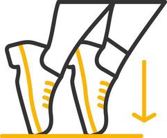 Toe Stand Line Two Color Icon vector