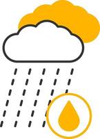 Rain Line Two Color Icon vector