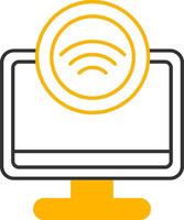 Internet Access Line Two Color Icon vector