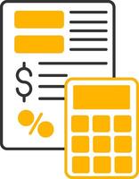 Expense Calculation Line Two Color Icon vector