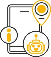 Virtual Assistant Line Two Color Icon vector