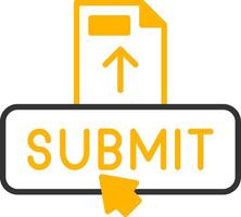 Submit Line Two Color Icon vector