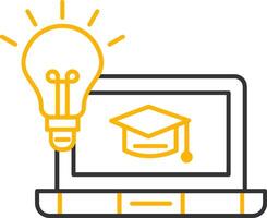 onLine Two Color tuition Line Two Color Icon vector