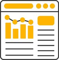Data Analytics Line Two Color Icon vector