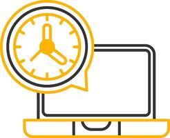 All The Time Working Line Two Color Icon vector