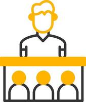 Coaching Line Two Color Icon vector
