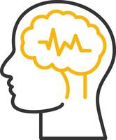 Epilepsy Line Two Color Icon vector
