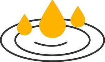 Water Splash Line Two Color Icon vector