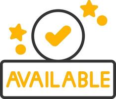 Available Line Two Color Icon vector