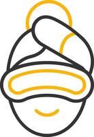 Eye Mask Line Two Color Icon vector