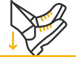 Heel Dig Line Two Color Icon vector