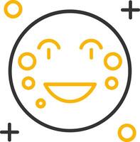 Moon Line Two Color Icon vector