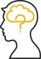 Memory Loss Line Two Color Icon vector