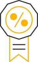 Badge Line Two Color Icon vector