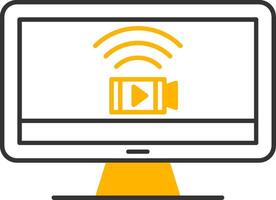 Monitoring Line Two Color Icon vector
