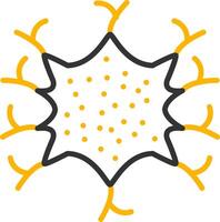 Microglia Line Two Color Icon vector
