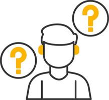 Memory Loss Line Two Color Icon vector