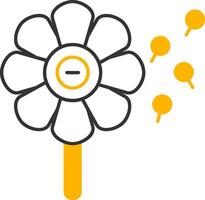 Pollen Allergy Line Two Color Icon vector